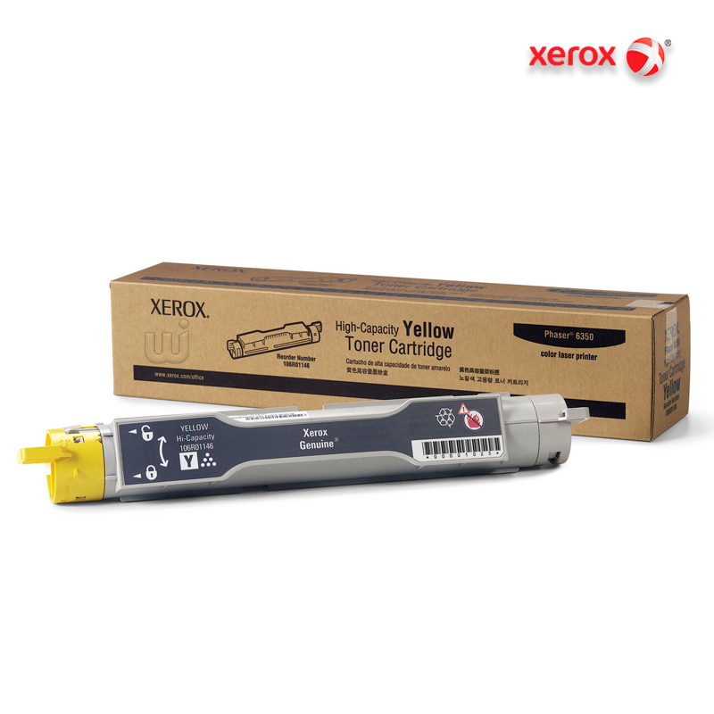 106R01146.jpg Tóner Xerox 106R01146 Yellow Alta Capacidad Phaser 6350 (10,000 Pag) - Imagen 1