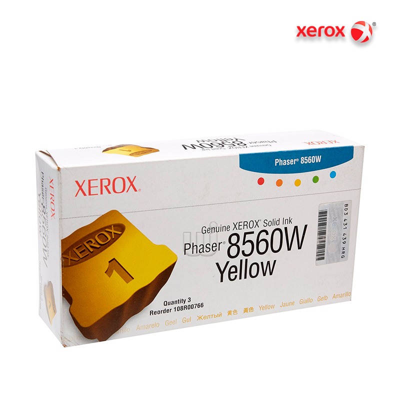108R00766.jpg Tinta Sólida Xerox 108R00766 Yellow (3 barras) Para Phaser 8560W (3,000 Pag) - Imagen 1