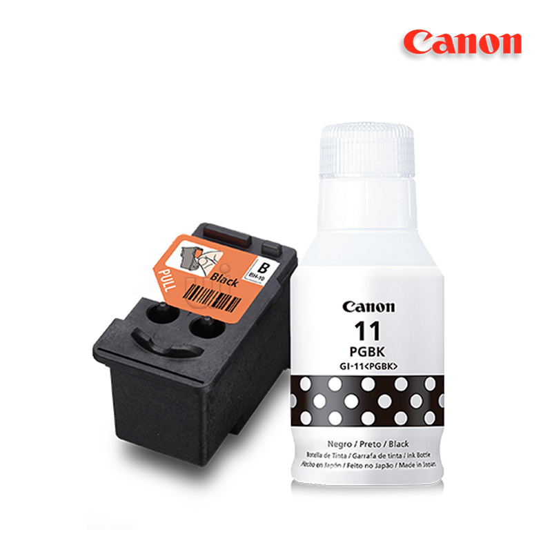BH-10-GI-11PGBK.jpg Kit Cabezal Canon Pixma Black BH-10 + Botella de Tinta Black GI-11PGBK Para G2160, G3160 - Imagen 1