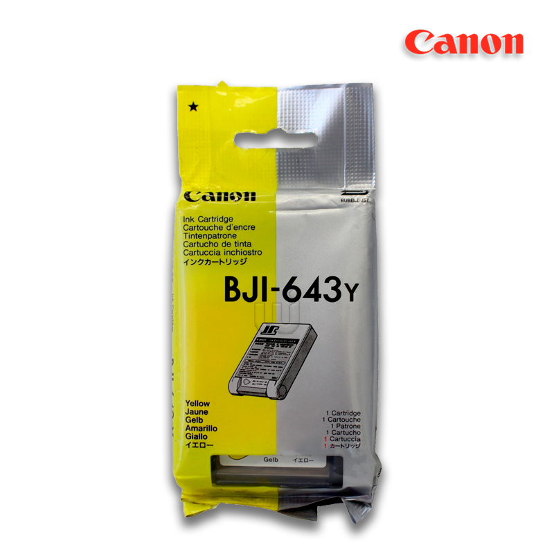 BJI-643Y.jpg Tinta Canon BJI-643Y Yellow Para BJC-800, BJC-880 (600 Pag) - Imagen 1