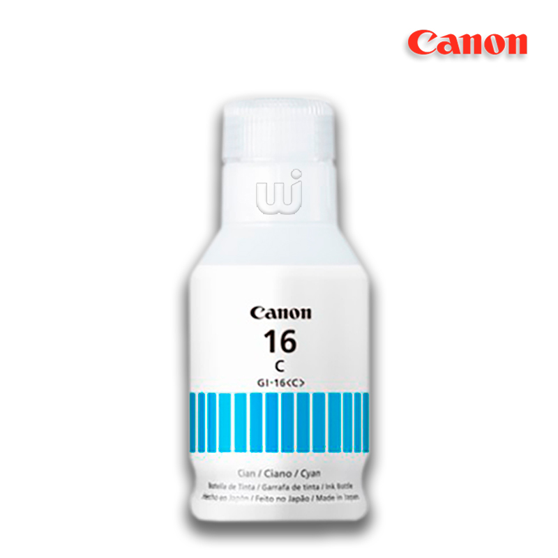 GI-16C.jpg Tinta Canon GI-16C Cyan 136ML Para GX6010, GX7010 (14,000 Pag) - Imagen 1
