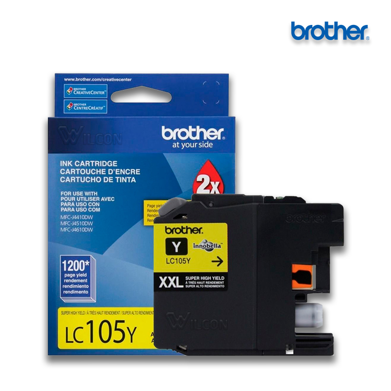 LC-105Y.jpg Tinta Brother LC-105Y Yellow | MFC-J4510DW (1,200 Pag) - Imagen 1
