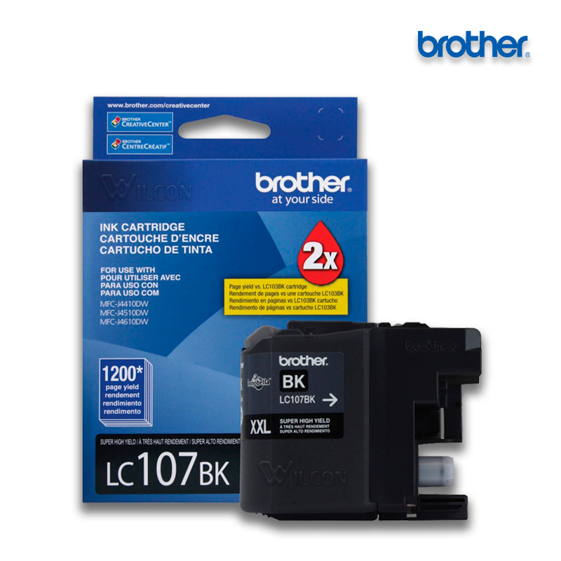 LC-107BK.jpg Tinta Brother LC-107BK Black | MFC-J4510DW (1,200 Pag) - Imagen 1