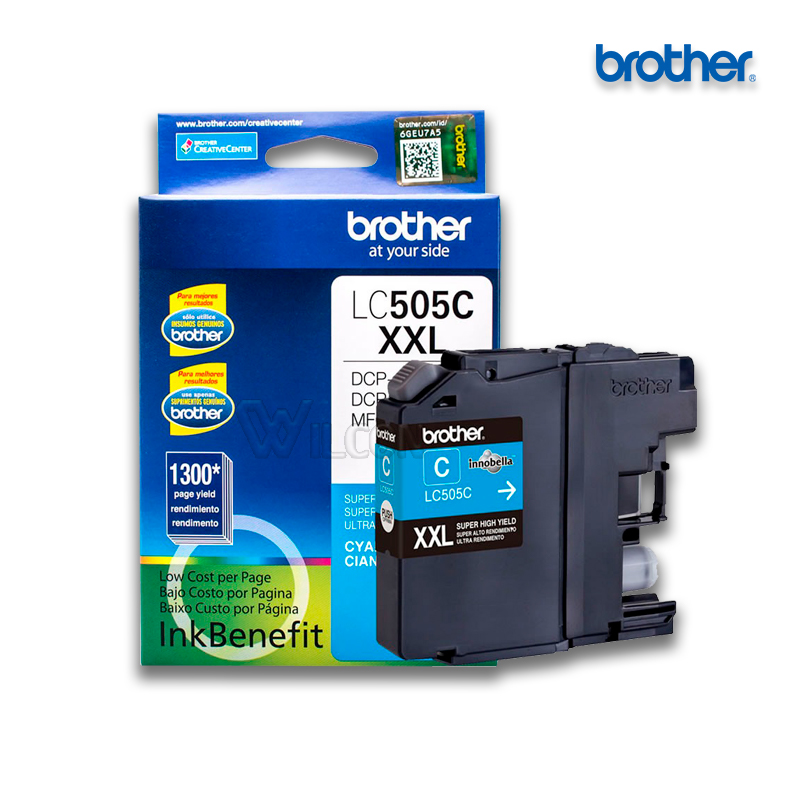 LC-505C.jpg Tinta Brother LC-505C Cyan | DCPJ100 (1,200 Pag) - Imagen 1