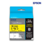 Cinta Epson LC-5YBW9 | Labelworks Strong Adhesive 3/4″ | Negro sobre Amarillo