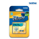 Cinta Brother M-531 | Negro sobre Azul Metálico 12mm (1/2″) x 8 mts.