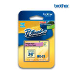 Cinta Brother ME-21 | Negro sobre Rosa 9mm (3/8″) x 8 mts.