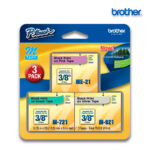 Cinta Brother ME-793 | de 9mm (3/8″) x 8 mts. color Negro – Rosa, Negro – Verde, Negro – Plateado
