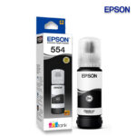 Botella de Tinta Epson T554120-AL Black Pigmentado EcoTank L8160 (6,800 Pag)