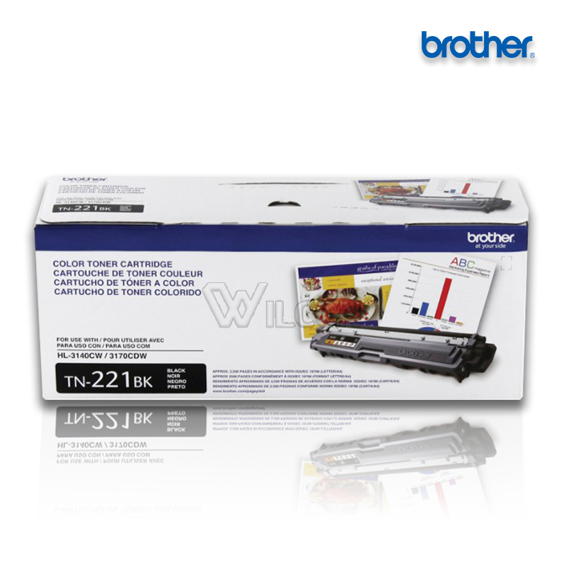 TN-221BK.jpg Tóner Brother TN-221BK Black Para HL-3150CDN (2,500 Pag) - Imagen 1