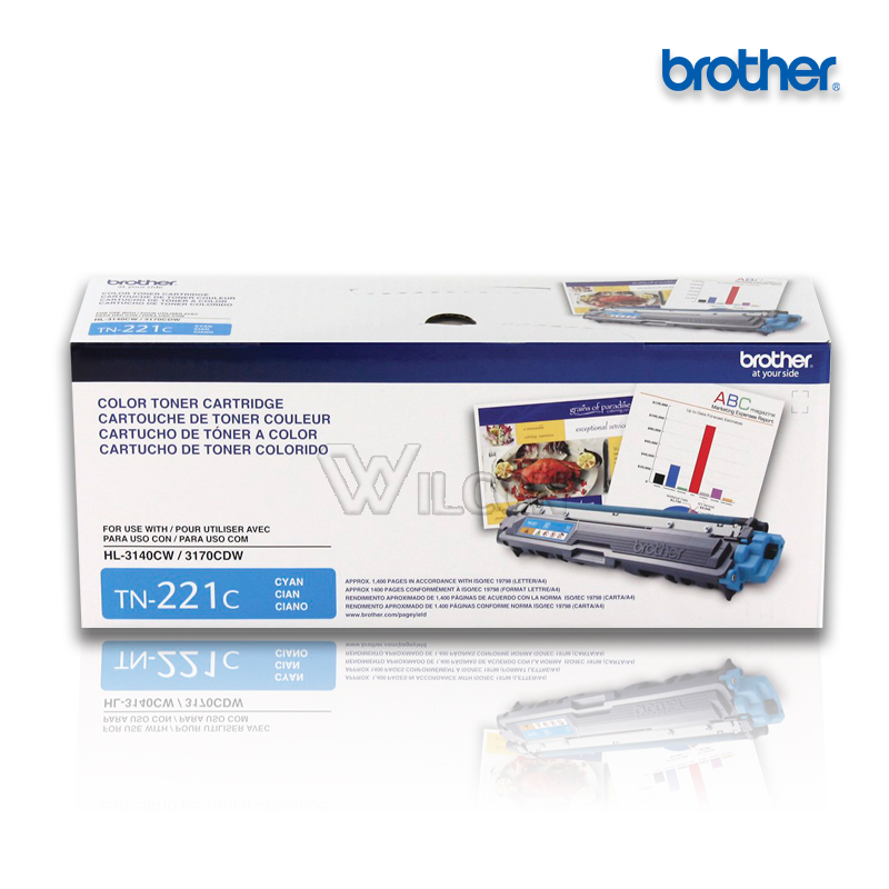 TN-221C.jpg Tóner Brother TN-221C Cyan Para HL-3150CDN (1,400 Pag) - Imagen 1