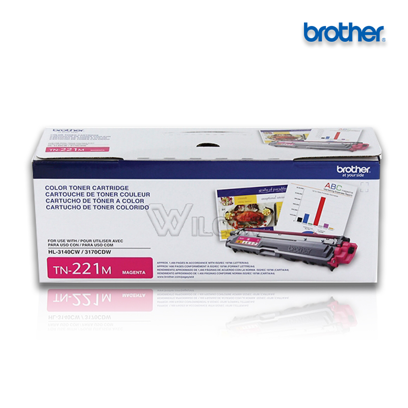TN-221M.jpg Tóner Brother TN-221M Magenta Para HL-3150CDN (1,400 Pag) - Imagen 1