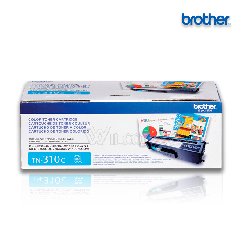 TN-310C.jpg Tóner Brother TN-310C Cyan para HL-4570 (1,500 Pag) - Imagen 1