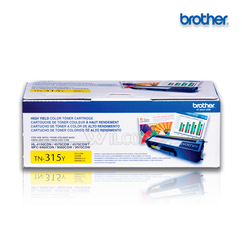 TN-315Y.jpg Tóner Brother TN-315Y Yellow para HL-4570 (3,500 Pag) - Imagen 1