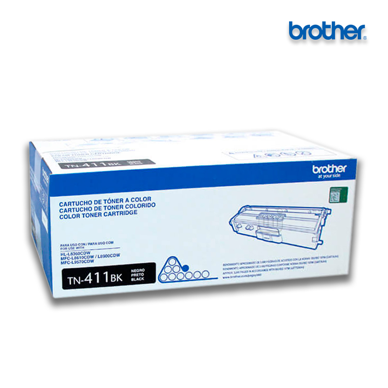 TN-411BK.jpg Tóner Brother TN-411BK Black para MFC-L8900CDW (3,000 Pag) - Imagen 1