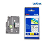 Cinta Brother TZE-121 | Negro sobre Transp. 9mm (3/8″) x 8 mts.