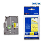 Cinta Brother TZE-S631 | Negro sobre Amarillo | 12mm (1/2″) x 8 mts.