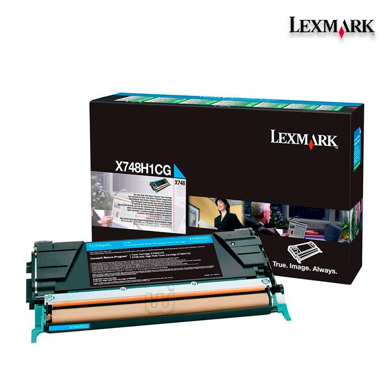 X748H1CG.jpg Tóner Lexmark X748H1CG Cyan X748de (10,000 Pag) - Imagen 1