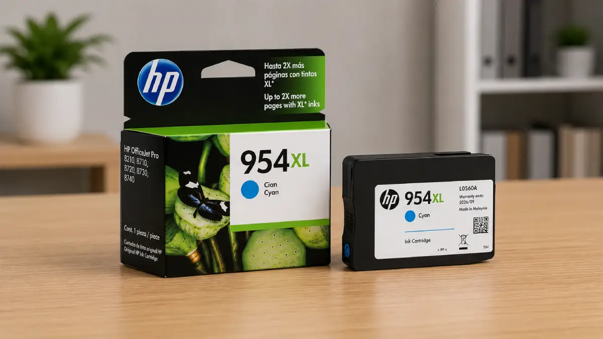 Guía para elegir la tinta correcta según tu impresora 1 Tinta HP 954XL Cyan