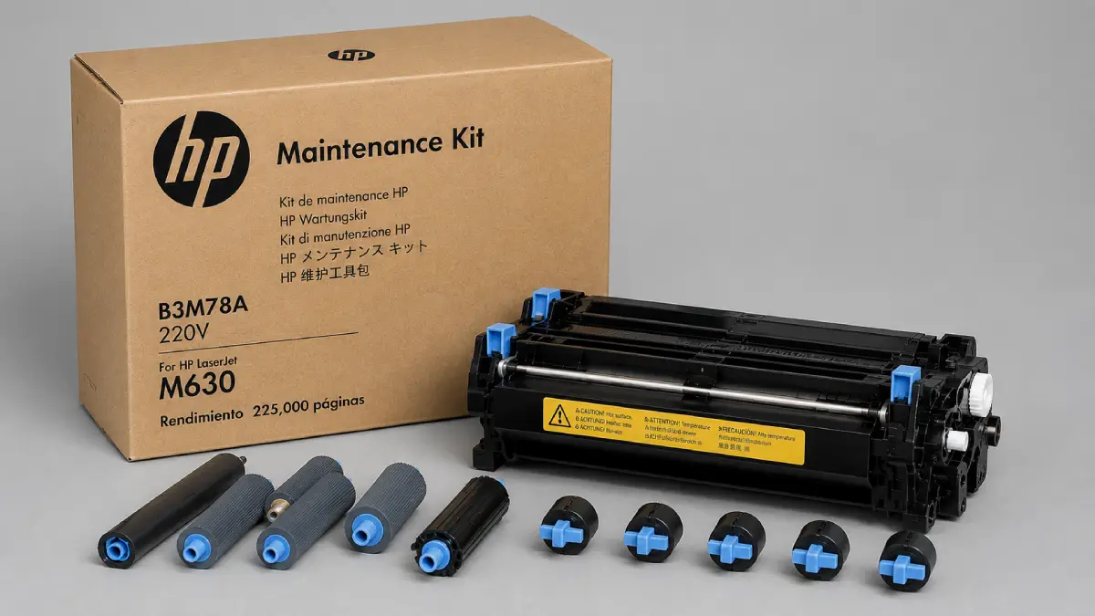 ¿Cuándo reemplazar el kit de mantenimiento HP B3M78A de 220V? 2 Kit De Mantenimiento Hp B3M78A 220V Para M630 Rendimiento 225,000 páginas